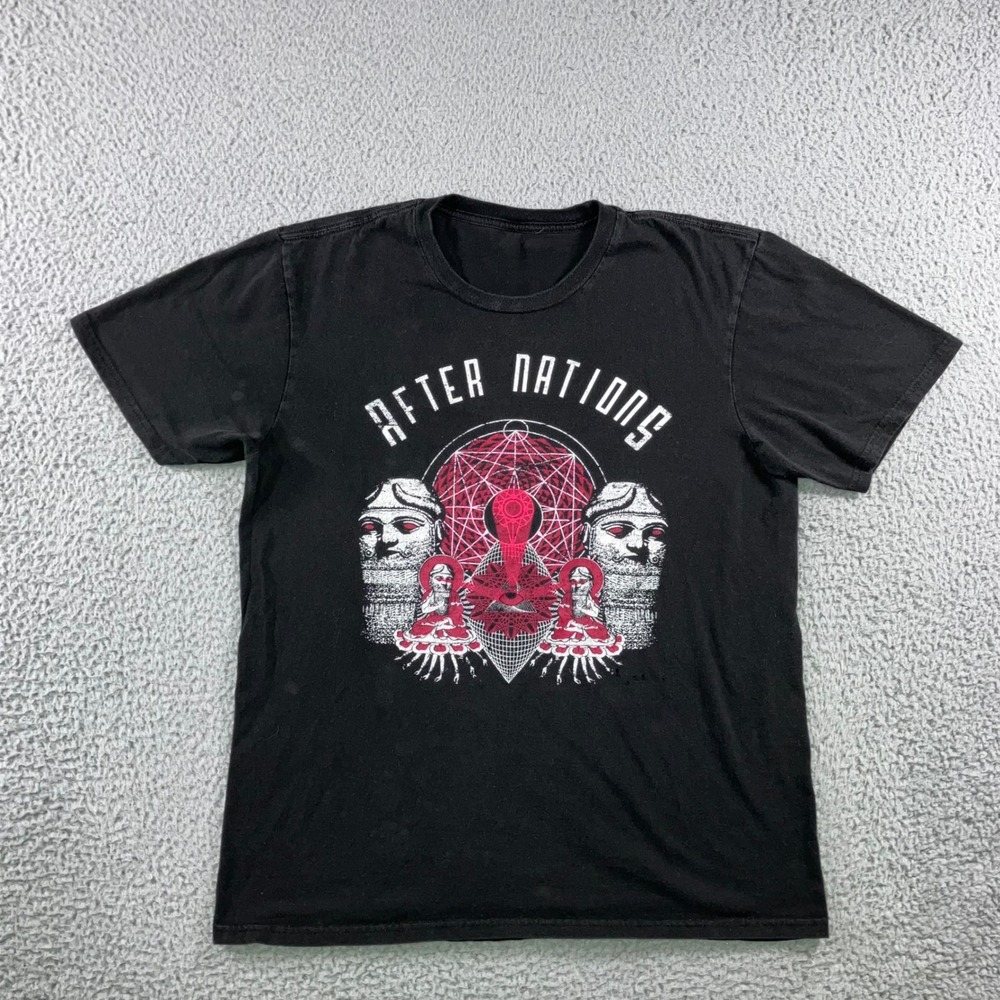 After Nations Band T-Shirt Men Medium Graphic Progressive Metal Rock Grunge